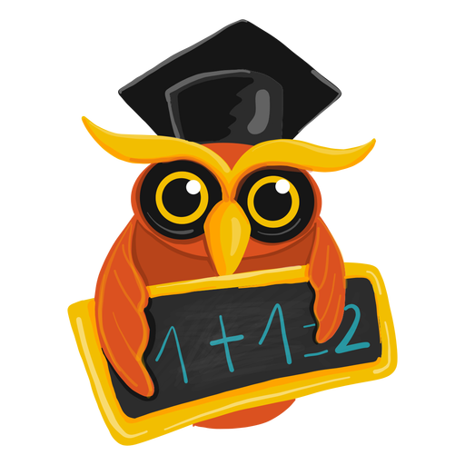 Download Graduate owl holding chawkboard - Transparent PNG & SVG ...