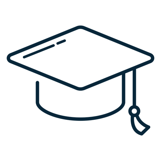 Graduation hat stroke icon PNG Design