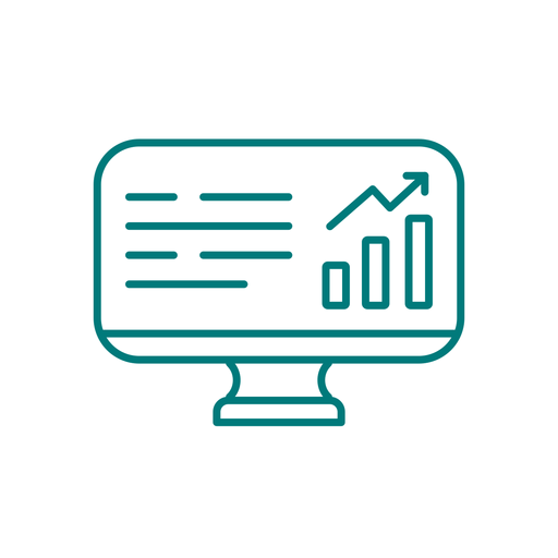 Graphic chart board stroke icon PNG Design