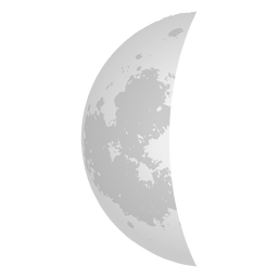 Icono realista de media luna Icono realista de media luna