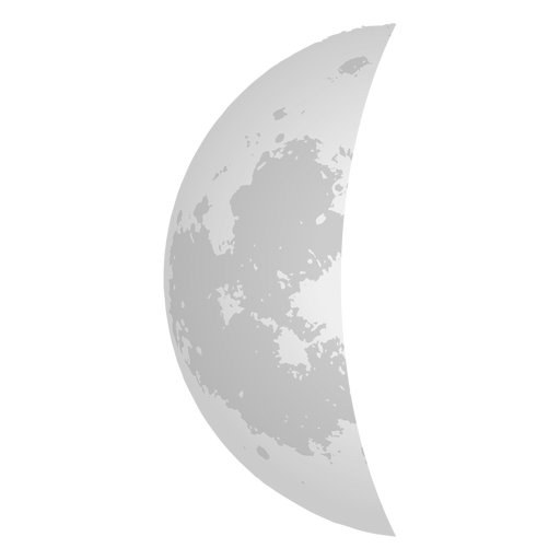 Half moon realistic icon