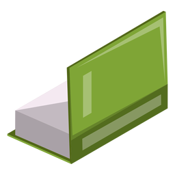 Half open book icon PNG Design