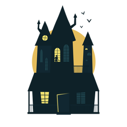 Casa assombrada de Halloween Desenho PNG