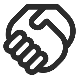 Handshaking stroke icon PNG Design