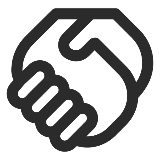 Handshaking stroke icon PNG Design