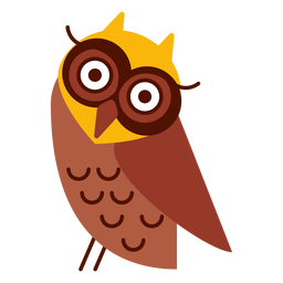 Head tilt owl illustration PNG Design