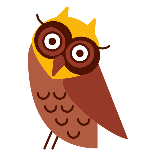 Head tilt owl illustration