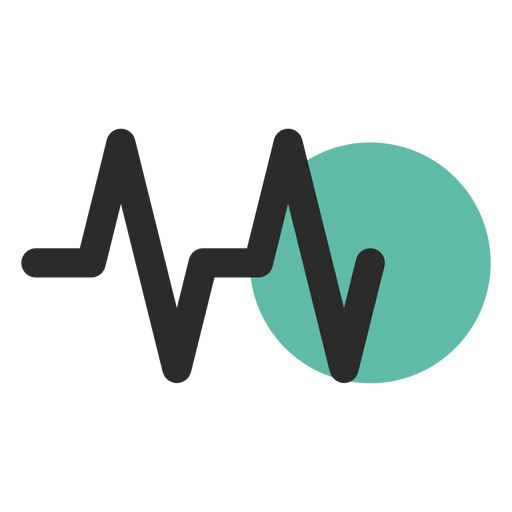 Heart rate colored stroke icon PNG Design