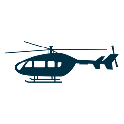 Helicopter aircraft silhouette PNG Design
