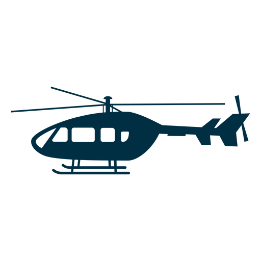 Helicopter aircraft silhouette PNG Design