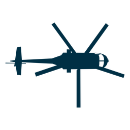 Silhueta vista superior do helicóptero Desenho PNG