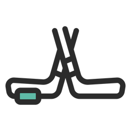 Hockeyschläger und Puck-Symbol PNG-Design
