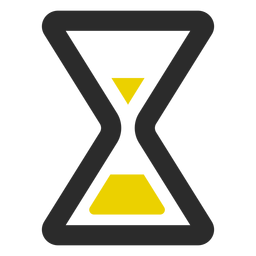 Icono de trazo de color de reloj de arena Diseño PNG