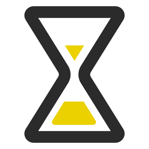 Hourglass colored stroke icon PNG Design