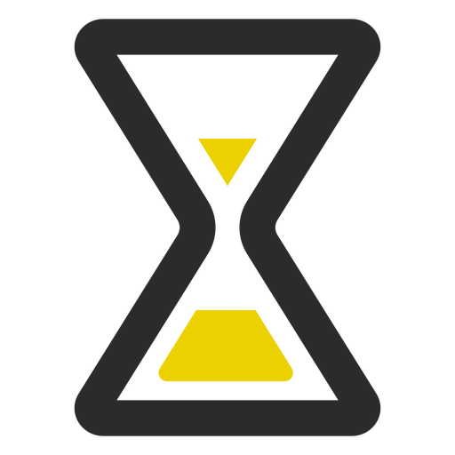 Icono de trazo de color de reloj de arena Diseño PNG