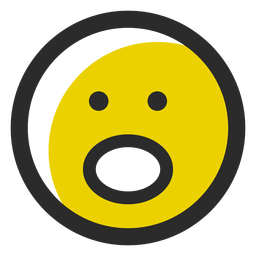 Emoticon de traço colorido apressado Desenho PNG