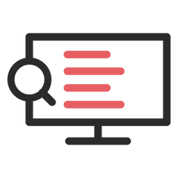 Farbiges Strichsymbol für die Internetsuche PNG-Design
