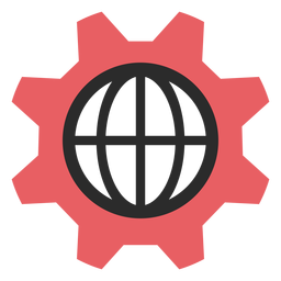 Farbiges Strichsymbol für Interneteinstellungen PNG-Design