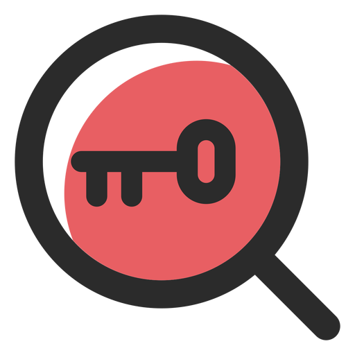 Keywords search colored stroke icon PNG Design