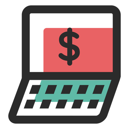 Laptop Online-Banking-Symbol PNG-Design
