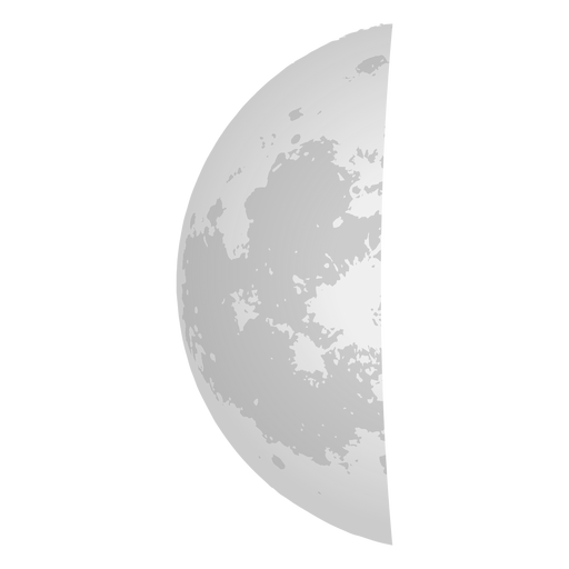 Last quarter moon icon PNG Design