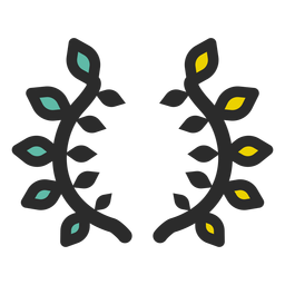 Ícone de traço de coroa de louros Desenho PNG