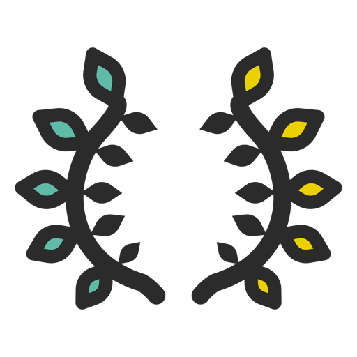 Laurel wreath stroke icon PNG Design