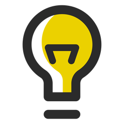Light bulb colored stroke icon Light bulb colored stroke icon