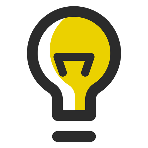 Light bulb colored stroke icon PNG Design