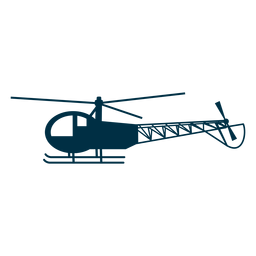 Silueta de helicóptero ligero Diseño PNG
