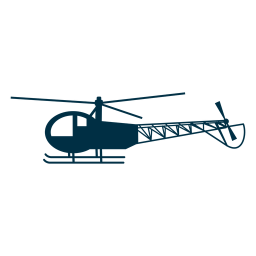 Silhueta de helicóptero leve Desenho PNG