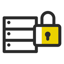 Icono de trazo de color de archivo bloqueado Diseño PNG