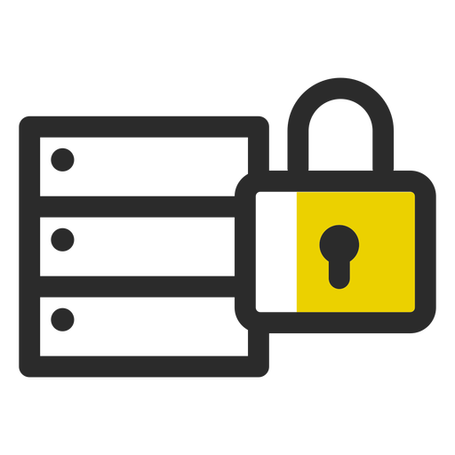 Locked archive colored stroke icon PNG Design
