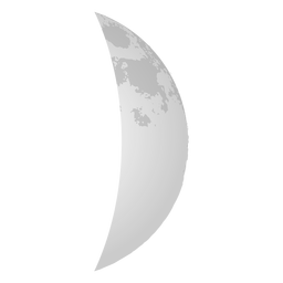 Ícone realista do crescente lunar Desenho PNG