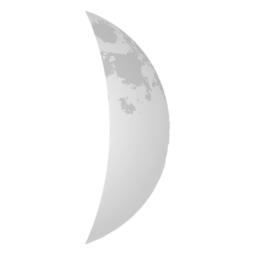 Lunar crescent realistic icon - Transparent PNG & SVG vector file