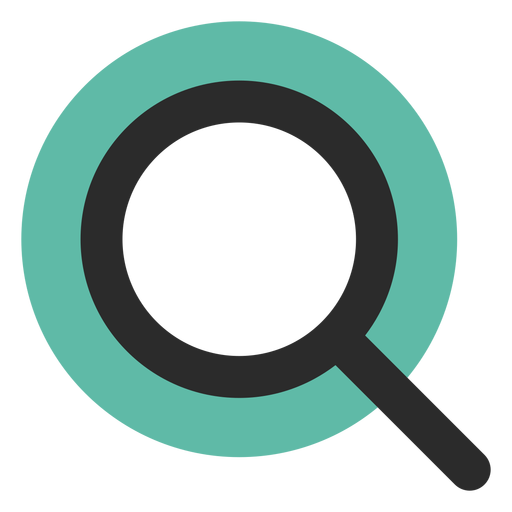 Magnifying glass colored stroke icon