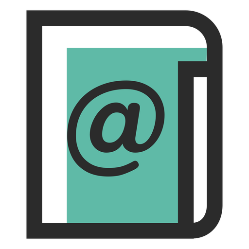 Icono de trazo de color de lista de correo