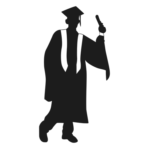Male graduate silhouette