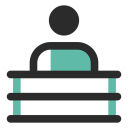 Hombre detrás del icono de escritorio Diseño PNG