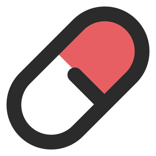 Medical pill colored stroke icon