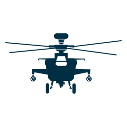 Military helicopter front view silhouette PNG Design Transparent PNG