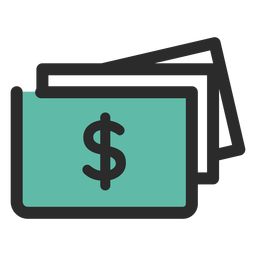 Money bills colored stroke icon PNG Design