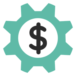 Geldzahnradsymbol PNG-Design