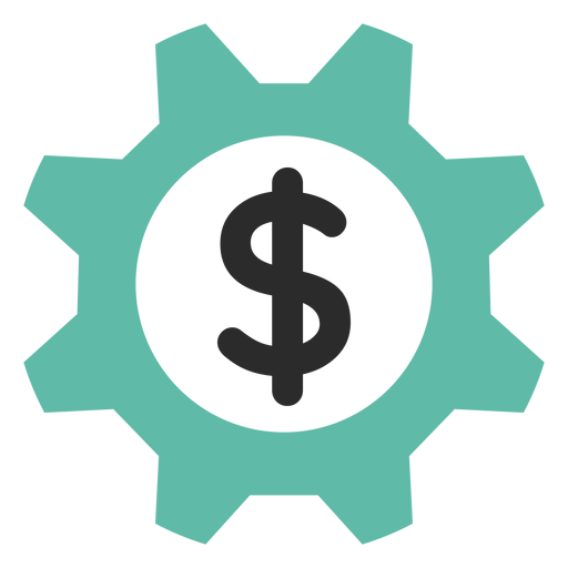 Money gear icon PNG Design