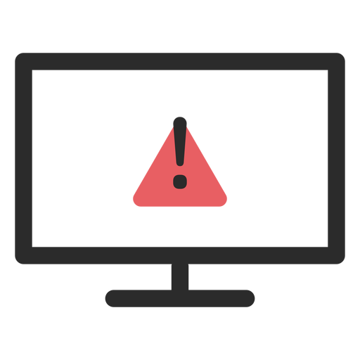 Monitor warning colored stroke icon - Transparent PNG & SVG vector file