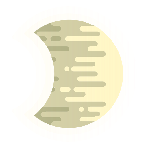 Moon rounded lines icon PNG Design