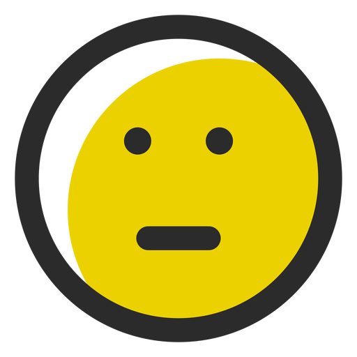 Neutral colored stroke emoticon PNG Design