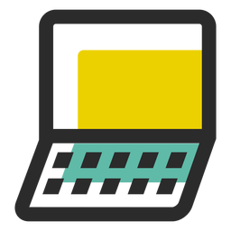 Ícone de traço colorido do notebook Desenho PNG