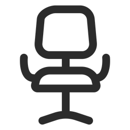 Ícone de curso frontal da cadeira de escritório Desenho PNG