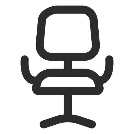 Büro Stuhl Front Strich Symbol PNG-Design